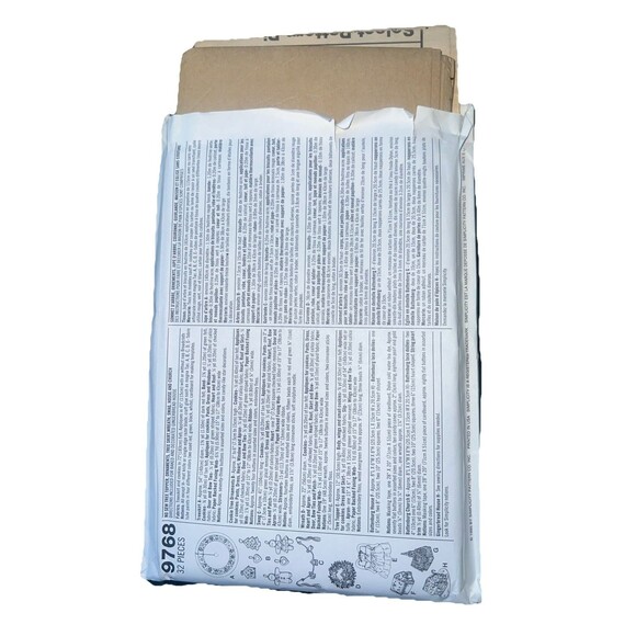 SIMPLICITY 9768 CHRISTMAS ORNAMENT Gingerbread House WREATH Church TREE SKIRT~UC - Picture 2 of 2